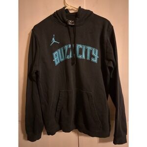 Mens Jordan‎ Brand Charlotte Hornets Buzz City Hoodie Black Size Medium Nike